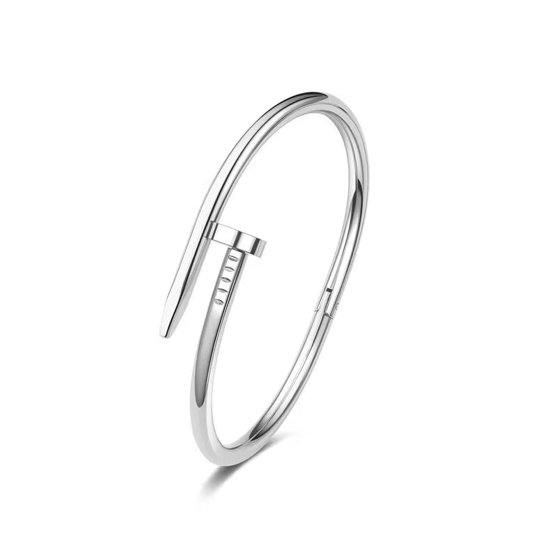 Silver nail bangle
