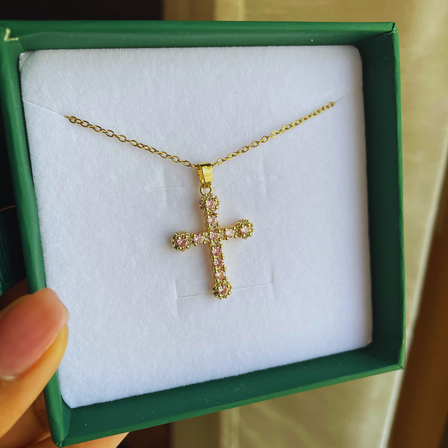 Pink Stone Cross