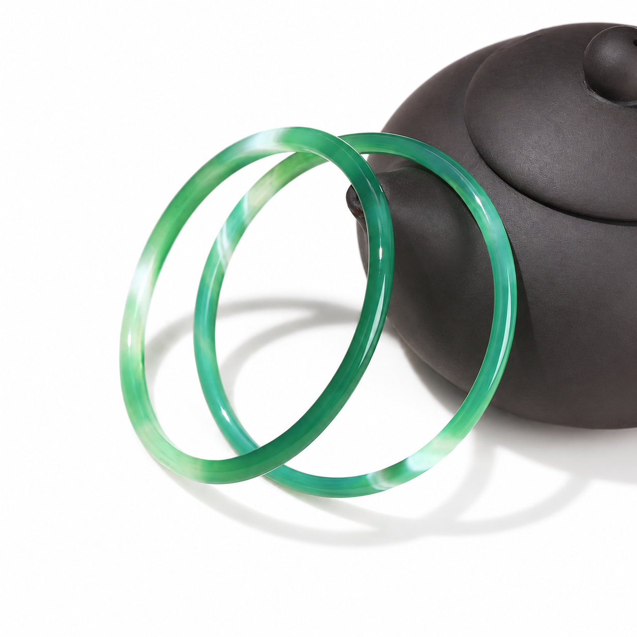 Emerald agate bangle