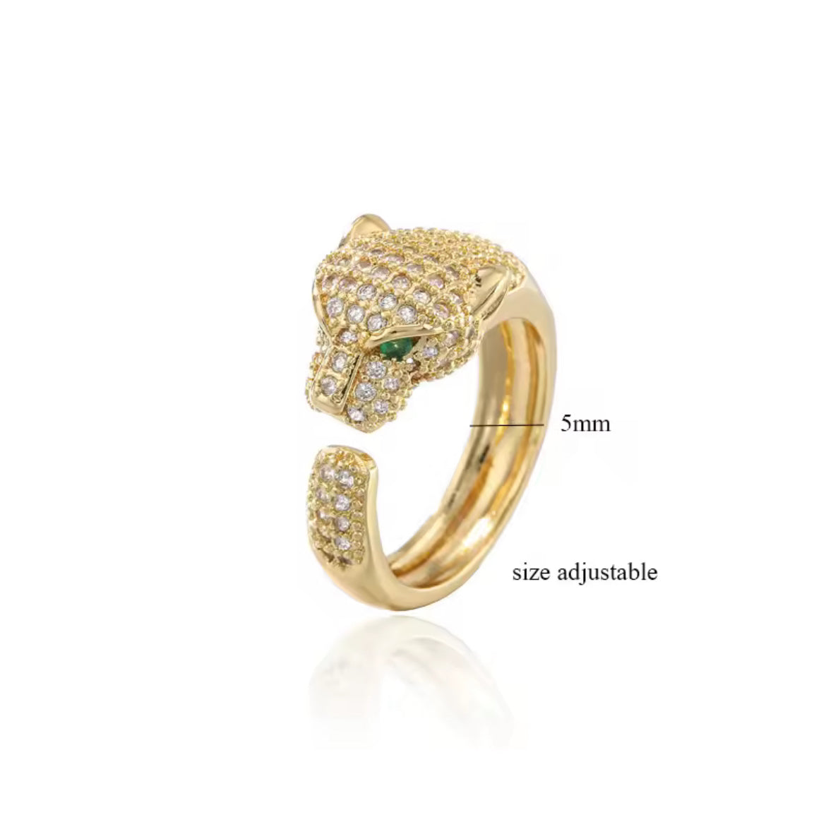 Panther Head Ring