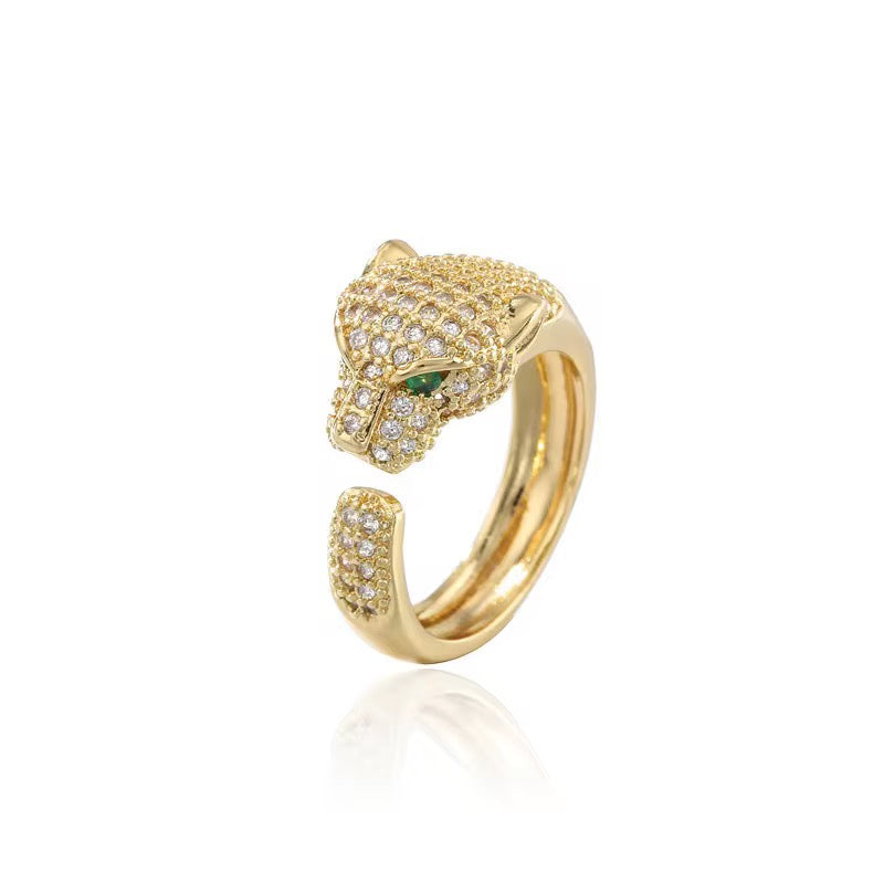 Panther Head Ring