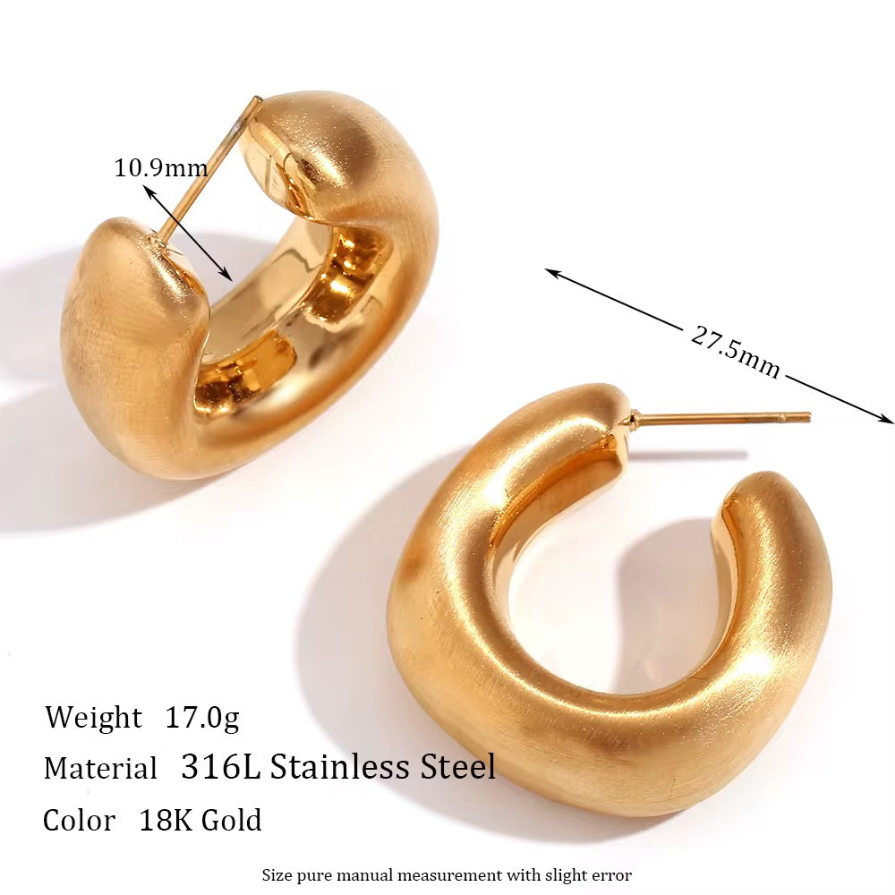 Matte finish Chunky Hoops