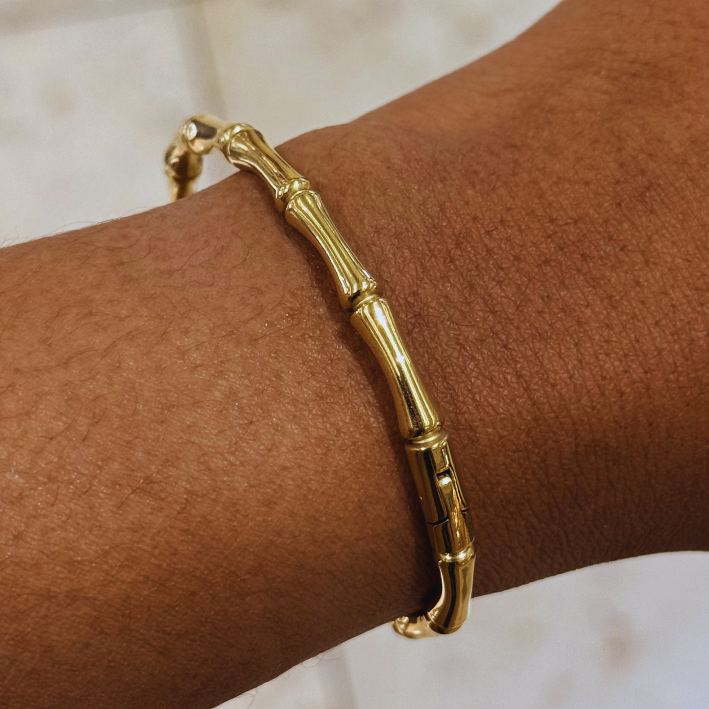Gold Bamboo Bracelet
