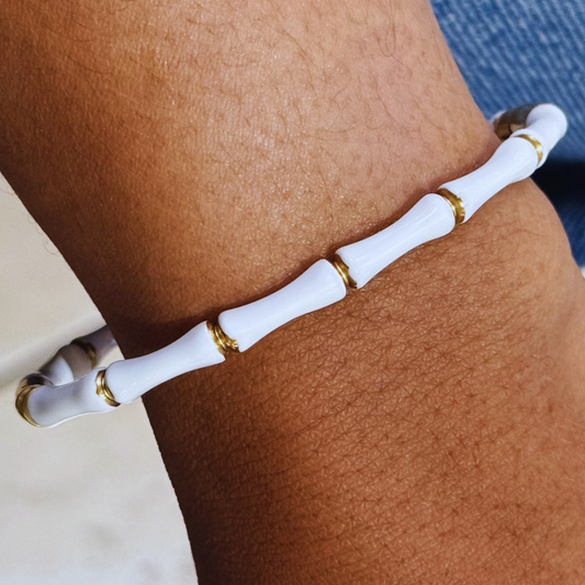 White Bamboo Bracelet