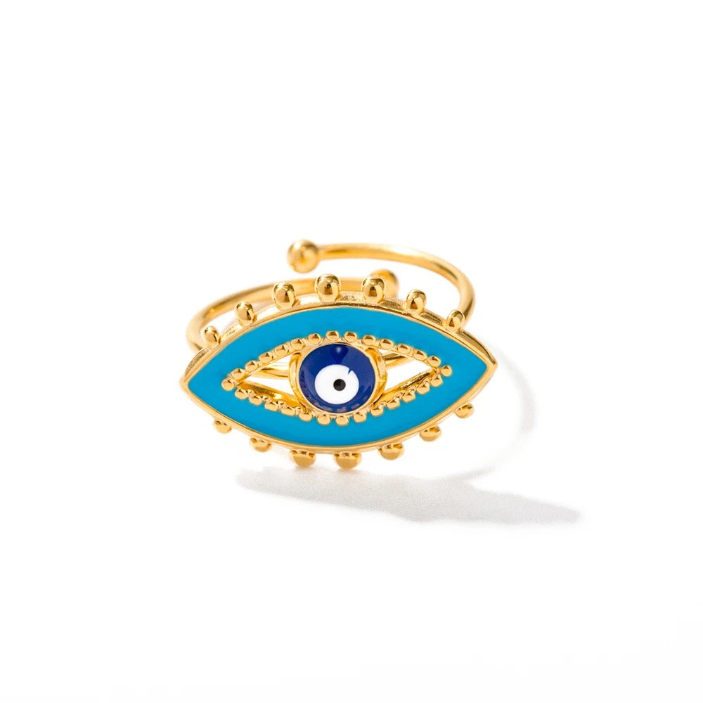 Blue eye ring