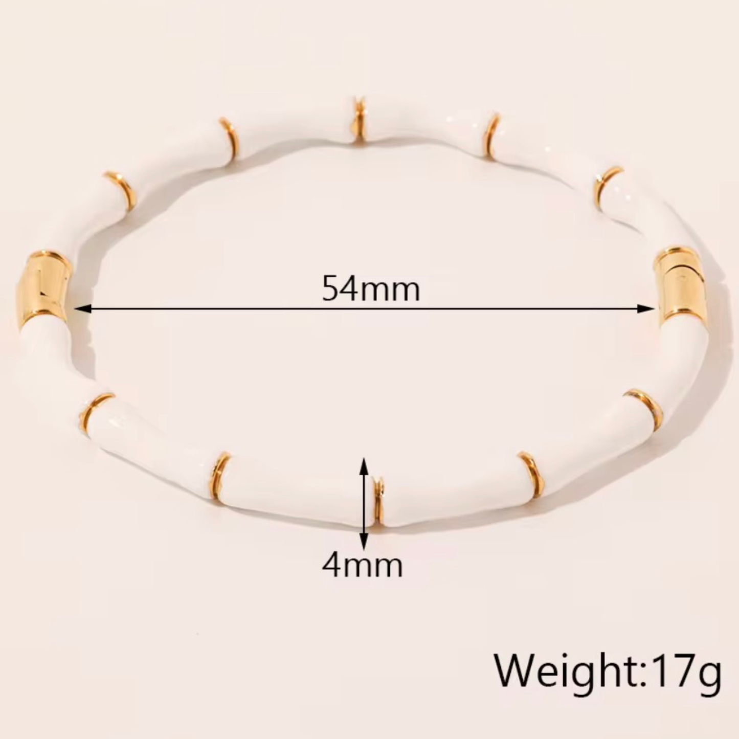 White Bamboo Bracelet