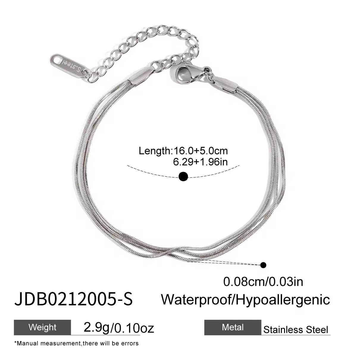 Triple chain bracelet